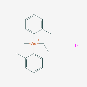 molecular formula C17H22AsI B14555857 Ethyl(methyl)bis(2-methylphenyl)arsanium iodide CAS No. 62064-05-5