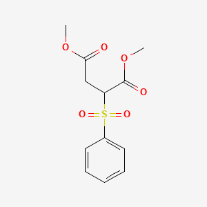 molecular formula C12H14O6S B14555911 Dimethyl 2-(benzenesulfonyl)butanedioate CAS No. 62163-88-6