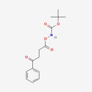 molecular formula C15H19NO5 B14555959 Carbamic acid, (1,4-dioxo-4-phenylbutoxy)-, 1,1-dimethylethyl ester CAS No. 61776-57-6