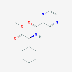 molecular formula C14H19N3O3 B1455597 (S)-甲基 2-环己基-2-(吡嗪-2-甲酰胺)乙酸酯 CAS No. 848777-29-7