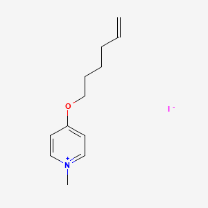 molecular formula C12H18INO B14556048 Pyridinium, 4-(5-hexenyloxy)-1-methyl-, iodide CAS No. 61859-89-0