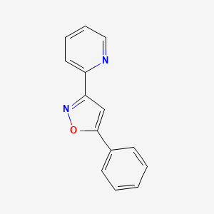 molecular formula C14H10N2O B14556132 Pyridine, 2-(5-phenyl-3-isoxazolyl)- CAS No. 62218-63-7