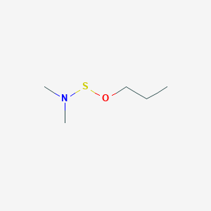 molecular formula C5H13NOS B14556137 Amidosulfoxylic acid, dimethyl-, propyl ester CAS No. 62161-75-5