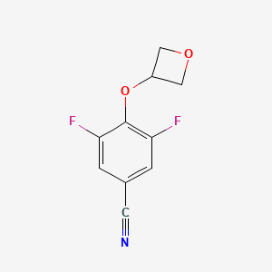 molecular formula C10H7F2NO2 B1455617 3,5-二氟-4-(氧杂环丁烷-3-氧基)苯甲腈 CAS No. 1349718-43-9