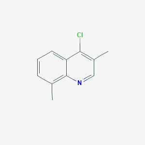 molecular formula C11H10ClN B1455620 4-Chloro-3,8-dimethylquinoline CAS No. 39593-12-9