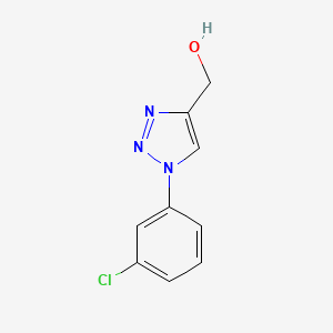 molecular formula C9H8ClN3O B1455622 [1-(3-氯苯基)-1H-1,2,3-三唑-4-基]甲醇 CAS No. 863609-14-7
