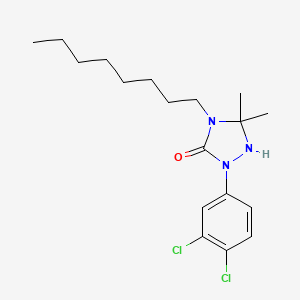 2-(3,4-Dichlorophenyl)-5,5-dimethyl-4-octyl-1,2,4-triazolidin-3-one