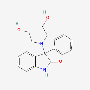 2H-Indol-2-one, 3-[bis(2-hydroxyethyl)amino]-1,3-dihydro-3-phenyl-