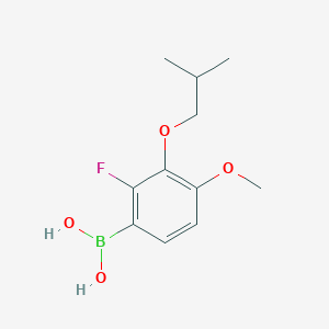 molecular formula C11H16BFO4 B1455624 2-氟-3-异丁氧基-4-甲氧基苯硼酸 CAS No. 1793003-43-6