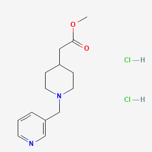 molecular formula C14H22Cl2N2O2 B1455627 甲基[1-(吡啶-3-基甲基)哌啶-4-基]乙酸二盐酸盐 CAS No. 1257856-43-1