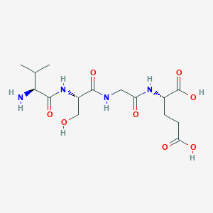 molecular formula C15H26N4O8 B14556283 L-Valyl-L-serylglycyl-L-glutamic acid CAS No. 61756-23-8