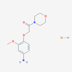 molecular formula C13H19BrN2O4 B1455630 [3-Methoxy-4-(2-morpholin-4-yl-2-oxoethoxy)phenyl]amine hydrobromide CAS No. 1332531-36-8