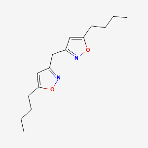 molecular formula C15H22N2O2 B14556347 Isoxazole, 3,3'-methylenebis[5-butyl- CAS No. 62024-86-6