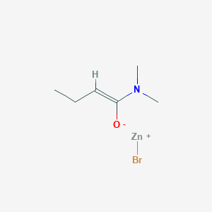 molecular formula C6H12BrNOZn B14556387 bromozinc(1+);(Z)-1-(dimethylamino)but-1-en-1-olate 