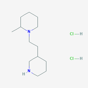 molecular formula C13H28Cl2N2 B1455639 2-Methyl-1-[2-(3-piperidinyl)ethyl]piperidine dihydrochloride CAS No. 1220038-25-4