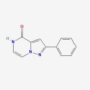 molecular formula C12H9N3O B1455641 2-苯基吡唑并[1,5-a]吡嗪-4(5H)-酮 CAS No. 1255784-04-3
