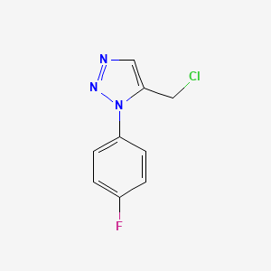 molecular formula C9H7ClFN3 B1455643 5-(chloromethyl)-1-(4-fluorophenyl)-1H-1,2,3-triazole CAS No. 1338692-63-9