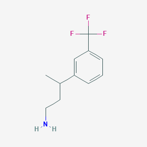 molecular formula C11H14F3N B1455651 3-[3-(Trifluoromethyl)phenyl]butan-1-amine CAS No. 1225961-33-0