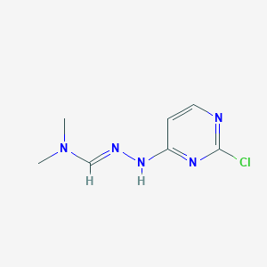 molecular formula C7H10ClN5 B1455652 N'-(2-chloropyrimidin-4-yl)-N,N-dimethylhydrazonoformamide CAS No. 1306753-71-8