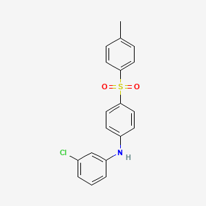 molecular formula C19H16ClNO2S B14556528 Benzenamine, 3-chloro-N-[4-[(4-methylphenyl)sulfonyl]phenyl]- CAS No. 61654-50-0