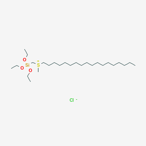 molecular formula C26H57ClO3SSi B14556541 Methyl(octadecyl)[(triethoxysilyl)methyl]sulfanium chloride CAS No. 62117-42-4