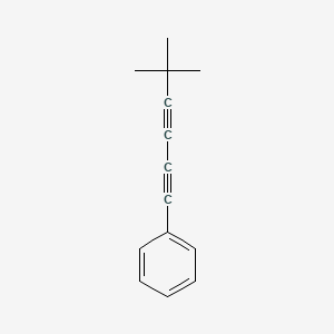 molecular formula C14H14 B14556560 Benzene, (5,5-dimethyl-1,3-hexadiynyl)- CAS No. 62217-46-3