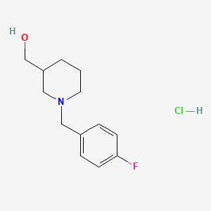 molecular formula C13H19ClFNO B1455658 [1-(4-Fluorobenzyl)piperidin-3-yl]methanol hydrochloride CAS No. 1332528-45-6