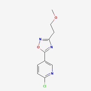 molecular formula C10H10ClN3O2 B1455661 2-Chloro-5-[3-(2-methoxyethyl)-1,2,4-oxadiazol-5-yl]pyridine CAS No. 1239723-21-7
