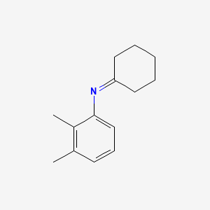 molecular formula C14H19N B14556628 Benzenamine, N-cyclohexylidene-2,3-dimethyl- CAS No. 62049-86-9