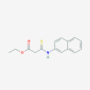 molecular formula C15H15NO2S B14556661 Propanoic acid, 3-(2-naphthalenylamino)-3-thioxo-, ethyl ester CAS No. 61694-08-4