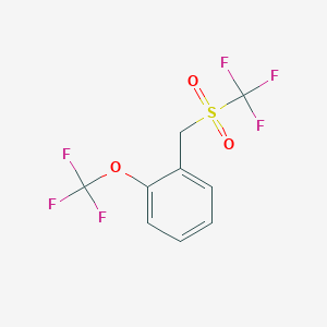 molecular formula C9H6F6O3S B1455667 2-(三氟甲氧基)苄基三氟甲基砜 CAS No. 1346521-39-8