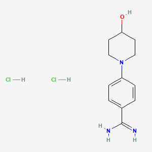 B1455668 4-(4-Hydroxypiperidin-1-yl)benzene-1-carboximidamide dihydrochloride CAS No. 1354953-16-4