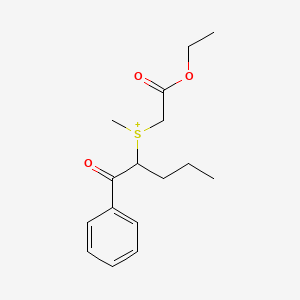 (2-Ethoxy-2-oxoethyl)(methyl)(1-oxo-1-phenylpentan-2-YL)sulfanium