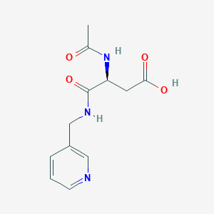 N~2~-Acetyl-N-[(pyridin-3-yl)methyl]-L-alpha-asparagine