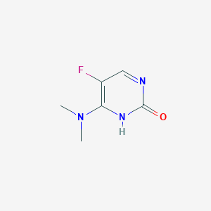 molecular formula C6H8FN3O B1455675 6-(二甲氨基)-5-氟-2(1H)-嘧啶酮 CAS No. 1338494-87-3