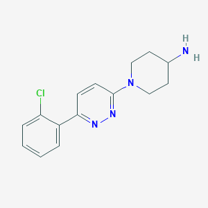 molecular formula C15H17ClN4 B1455677 1-[6-(2-氯苯基)吡啶并氮杂卓-3-基]哌啶-4-胺 CAS No. 1338681-00-7