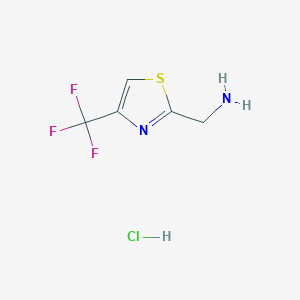 molecular formula C5H6ClF3N2S B1455692 [4-(三氟甲基)-1,3-噻唑-2-基]甲胺盐酸盐 CAS No. 1315368-85-4