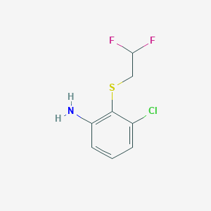 B1455694 3-Chloro-2-[(2,2-difluoroethyl)sulfanyl]aniline CAS No. 1179075-22-9