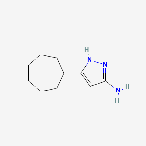 molecular formula C10H17N3 B1455702 5-环庚基-1H-吡唑-3-胺 CAS No. 1335234-27-9
