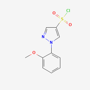 molecular formula C10H9ClN2O3S B1455704 1-(2-甲氧基苯基)-1H-吡唑-4-磺酰氯 CAS No. 1216060-68-2