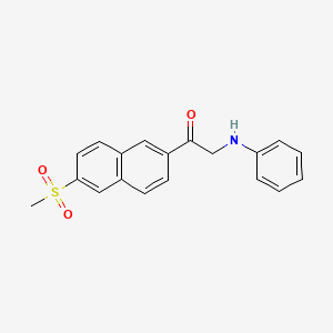 2-Anilino-1-[6-(methanesulfonyl)naphthalen-2-yl]ethan-1-one