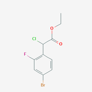 molecular formula C10H9BrClFO2 B1455705 2-(4-溴-2-氟苯基)-2-氯乙酸乙酯 CAS No. 1249090-53-6