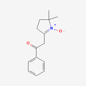 2-(2,2-Dimethyl-1-oxo-3,4-dihydro-2H-1lambda~5~-pyrrol-5-yl)-1-phenylethan-1-one