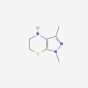 molecular formula C7H11N3S B1455707 1,3-二甲基-1H,4H,5H,6H-吡唑并[3,4-b][1,4]噻嗪 CAS No. 1354952-12-7
