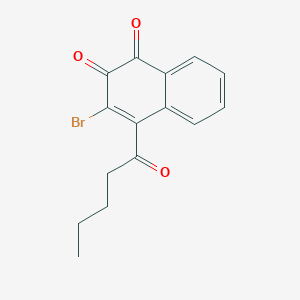 1,2-Naphthalenedione, 3-bromo-4-(1-oxopentyl)-