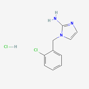 molecular formula C10H11Cl2N3 B1455729 1-[(2-chlorophenyl)methyl]-1H-imidazol-2-amine hydrochloride CAS No. 1311315-39-5