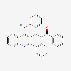 3-(4-Anilino-2-phenylquinolin-3-yl)-1-phenylpropan-1-one