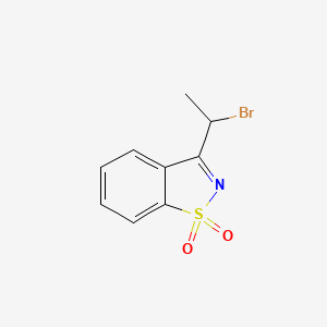 3-(1-Bromoethyl)-1H-1lambda~6~,2-benzothiazole-1,1-dione