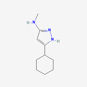 molecular formula C10H17N3 B1455734 5-环己基-N-甲基-1H-吡唑-3-胺 CAS No. 1354949-33-9
