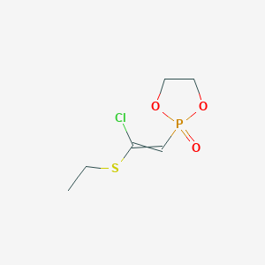 2-[2-Chloro-2-(ethylsulfanyl)ethenyl]-1,3,2lambda~5~-dioxaphospholan-2-one